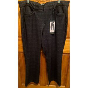 Liverpool Los Angeles Women's Plus‎ Size 18W Black/Gray Plaid Trousers